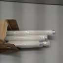 White Farmhouse Curtain Rods for Windows:66-120" Heavy Duty Adjustable Curtain Rod for Bedroom Living Room,Boho Decorative Rustic Drapery Rods with Vintage Coastal Texture Finial,Antique White