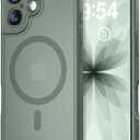 Thomo Magnetic for iPhone 17 Case, [Compatible with Magsafe] [Full Camera Protection] Translucent Matte Military Grade Shockproof with Anti-Fingerprint Phone Cover 2025, Calke Green (iPhone 17 6.3 inch)