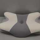 Cervical Pillow for Neck Pain Relief - Ergonomic Neck Pillow for Sleeping, Contour Memory Foam Pillows Side Sleeper Pillow for Neck Support, Bed Pillow for Back Stomach Sleepers (White & Grey)