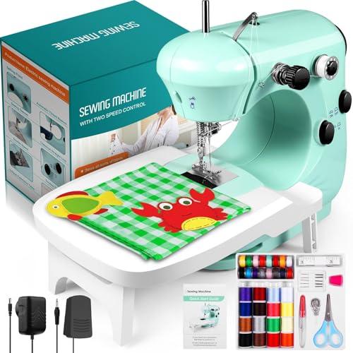 Sewing Machine, Mini Sewing Machine for Beginner with Eco-Friendly Material, Dual Speed Portable Sewing Machines with Extension Table, Light - Easy to Use, Best Gift for Kids and Women Missing Parts