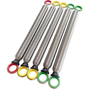 Colaxi 5-Piece Pilates Reformer Spring Set – Stainless Steel Replacement Springs for Home or Studio Pilates Bed, Color-Coded for Various Resistance Needs – Yellow, Red, Green