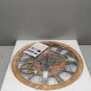 The B-Style Large Wall Clock 24 inch Moving Gear Wall Clock Oversized Vintage Farmhouse Wall Clocks for Living Room Decor Rustic Industrial Wood Clock (Brown and Bronze)