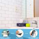 Art3d 102-Pack Peel and Stick Backsplash on Subway Tile, Glossy White | 3 x 6 in, PVC, Self Adhesive, Waterproof, Traceless Peel, Modular Splicing, Ideal for Vanities, Bathrooms