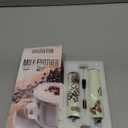 INFOOD Milk Frother Rechargeable with Cover - Coffee Frother Wand, Drink Mixer Handheld with 2 Detachable Stainless Whisks 2 Speed Adjustable for Latte, Cappuccino, Hot Chocolate, Egg, Vintage Floral