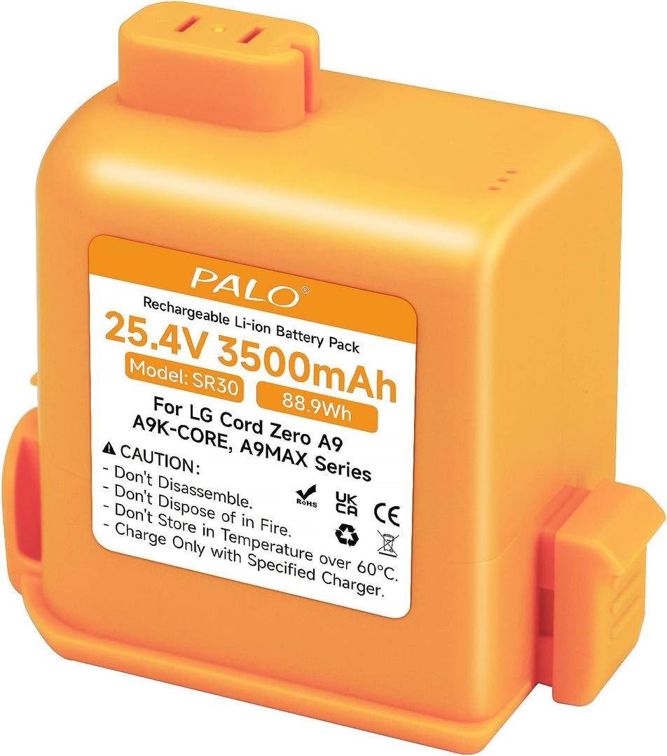 Upgraded 3500mAh Battery Replacement for LG CordZero A9 Cordless Stick Vacuum, Compatible with LG A9 Plus, A9K-CORE, A9MAX, A9T-Ultra, A9S, A9K PRO, A9N, A9M, A9MULTI, A958, A958SA