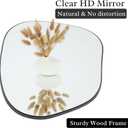 PERFNIQUE Irregular Wall Mirror Asymmetrical Mirror, 27''x19'' Black Mirror for Bathroom Bedroom Living Room Entryway, Decorative Modern Wall Decor, Wall Mounted Mirror (Black, 27''x19'')