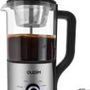 oudim Drip Electric Coffee Maker and Electric Kettle, 600 Watts, 1.2L, BPA-Free, Glass and Stainless Steel, Tea Kettle