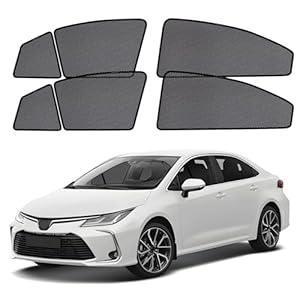 ZATOOTO Car Window Shades for Toyota Corolla 2019-2024, Side Window Cover Sunshade for Corolla Front Window Split Design Car Window Screen for Camping UV Sun Blocker Privacy Ventilation Bug-Free