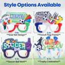 2 x 2026 World Cup Soccer Themed Decorative Glasses,Football Party Decorations And Party Favors Photo Props,Soccer Party Supplies