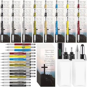 Sayglossy 24 Set 6 in 1 Multi Tool Pen Gift Christian Church Gifts Multitool Pen Bulk with Bible Verse Bookmarks Screwdriver Motivational for Father's Day Gifts Men Husband (Colorful) Sayglossy 24 Set 6 in 1 Multi Tool Pen Gift Christian Church Gifts Multitool Pen Bulk with Bible Verse Bookmarks Screwdriver Motivational for Father's Day Gifts Men Husband (Colorful)