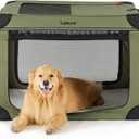 Lesure Soft Collapsible Dog Crate - 42 Inch Portable Travel Crate for Extra Large Dogs Indoor & Outdoor, 4-Door Foldable Pet Kennel with Durable Mesh Windows, Green (XL - 42", Green)
