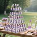 7 Tier Cupcake Stand, Square Cupcake Tower for 160 Cupcakes, Acrylic Cupcake Display Stand for Dessert Table