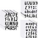 Outus 576 Pieces 8 Sheets Letters Stickers Self Adhesive Vinyl Letter Alphabet Number Stickers Mailbox Numbers Sticker, Decals for Classroom Decor, Sign, Door(Black, 3 Inch)