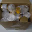 Dandat 80 Pcs 4 oz Clear Plastic Jars with Screw Lids Refillable Storage Containers for Kitchen and Household Use(Gold)
