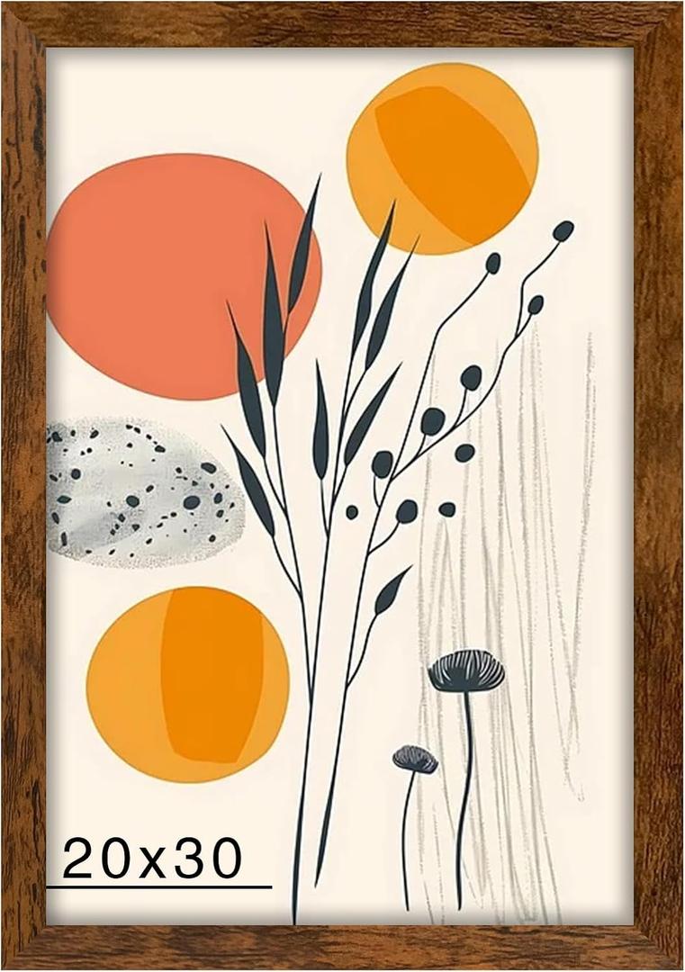 Brown 20x30 Picture Frame for Wall Decor Display, 1 Pack