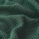 EMME Cotton Muslin Twin XL Blanket Breathable Gauze Blanket Soft Lightweight Blankets Adults Gifts for Women (Forest Green, 66"x90")