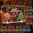 Lumiboard Led Drawing Board, 13.7"X10" 4 Modes &7 Colors Acrylic Dry Erase Boards with Light, Comes with Adapter, Hanging Chain, Stand, 7 Markers & Spray Bottle