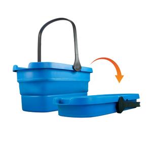Unger Professional 3-Gallon Collapsible Bucket, Portable Household Cleaning Supplies, Small Washing Buckets with Handles, Essential Water Container and Storage Organizer Tool