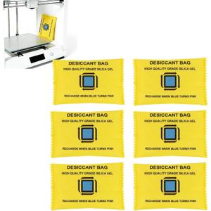 6 Packs Rechargeable Desiccant Packs- CARGEN Silica Gel Packets,Moisture Absorber, Reusable Silica Gel Packets, Color Changing Desiccant for Moisture Control & Storage,100g