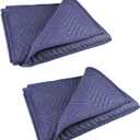 PONGHEI 2 Moving Blankets 40"x 72" Heavy Duty Packing Blankets for Moving Shipping Thick Furniture Wrapping for Moving Supplies Professional Quilted Shipping Blankets