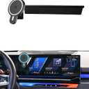 PZK Car Phone Mount for BMW X5 X6 2024 2025 2026 & BMW X7 2023-2026 Accessories Custom 14.9-inch Screen Magnetic 15W Fast Wireless Charger Car Phone Holder with Storage Box Not Affect Air Vent