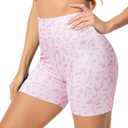 FULLSOFT High Waisted Biker Shorts for Women-5" Tummy Control Fitness Athletic Workout Running Yoga Gym Shorts  S/M