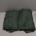 MIULEE Linen Curtains 96 Inch Length for Living Room 2 Panels, Hunter Green Back Tab Pocket Light Filtering Semi Sheer Soft Linen Emerald Dark Green Christmas Drapes Farmhouse Boho Curtain for Bedroom