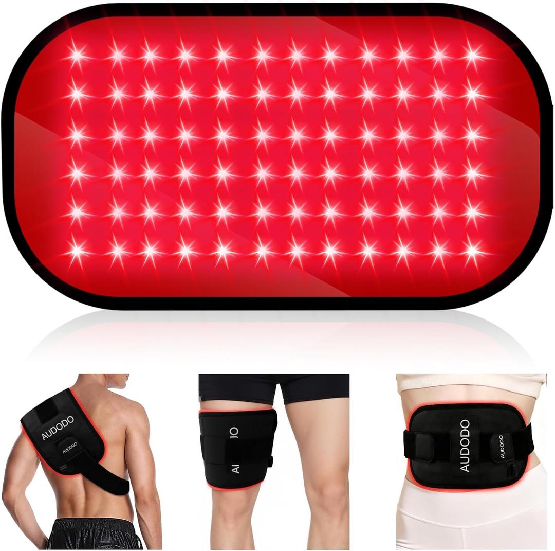 Red Light Therapy for Body, Infrared Light Therapy for Body, Red Light Therapy Belt with Timer, USB-Powered Light Therapy Products, 660nm&850nm Redlight Therapy Pad for Belly Back Shoulders Legs Hands