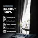 SimpleHome 100% Blackout Curtains for Bedroom,Thermal Insulated Grommet Window Drapes Room Darkening White Curtains for Living Room with Black Back,42 x 84 Inch,2 Panels