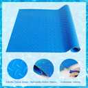 Large Swimming Pool Ladder Mat, 17"x38" Protective Non-Slip Pool Step Pad with TextureProtective Ladder Pad for Above Ground Swimming Pools Liner and Stairs (Blue)