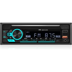 Single Din Car Radio Digital Bluetooth Audio Music Stereo Single Din Car Stereo MP3 Support FM Radio USB Playback & Charging AUX TF Input (Style 1)