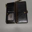 Defencase Compatible with iPhone 16 Pro Max Case Wallet with RFID Blocking Card Holder for Woman Men, PU Leather Magnetic Snap Flip Zipper Strap Wallet Phone Case for iPhone 16 Pro Max 6.9", Coffee