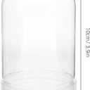 VOSAREA 10pcs Plastic Snow Globe DIY Clear Light Bulbs Snow Globes Water Globe Jar with Screw Off Cap Candy Cookies Jar for DIY Crafts Plant Flower Moss Landscape