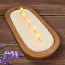 Aromatherapy Candle, SEVEYEE Lavender Candle 5wicks 16oz, Large Wooden Bowl Candles for Women,Girl Birthday Gift,12inch