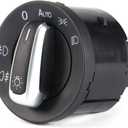 Chrome Euro AUTO Headlight Switch Contorl 5ND941431B for Golf Jetta MK5 / Golf Jetta MK6 / Passat B6 / Passat CC / 2005-2010 VW TIGUAN TOURAN / 2004-2011 Caddy / 2008-2011 VW Scirocco