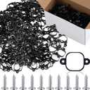 180 Pcs Mount Compatible with 300 ft Govee Pro H706 H806 Permanent Outdoor Lights Brackets with Screws for Soffit, Fascia, Clip Replace Glue(Black)