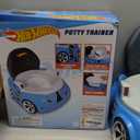 Hot Wheels Blue Race Car Potty Training Toilet, Race Car Potty Seat Includes Detachable Toddler Toilet Seat and Kids Potty, Ages 12 Months and Up