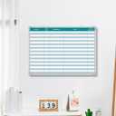 AmazingSpark Lined Whiteboard Blank Grid Aluminum Frame Dry Erase Board Reusable Wall Mounted Board for Scheduling, to Do Lists Weekly Planning Home Work(36 x 24 Inch,Colorful Project Planning)