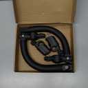 Stroller Bumper Bar Angle Adjustable Armrest Stroller Handle Stroller Bar Removable Stroller Crossbar for Bbz Yoyo, Yoyo 2, Yoyo+, Black PU Leather (Lock Size Range: 0.59~1.57in)