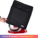 HOMEST Stand Mixer Quilted Dust Cover with Pockets Compatible with KitchenAid 6/7/8 Quart Bowl Lift, Black(Patent Design)