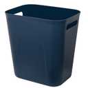 UUJOLY Plastic Small Trash Can Wastebasket, Garbage Container Basket for Bathrooms, Laundry Room, Kitchens, Offices, Kids Rooms, Dorms, 3.5 Gallon, Navy Blue