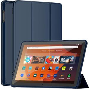 DJ&RPPQ Tablet Case Fits 10 inch Tablet 2023, Also for 10 in Sony Nokia Slim Soft TPU Back Smart Magnetic Stand Protective Cover Cases,Dark Green 