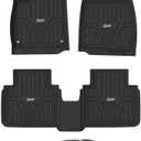 3W Floor Mats Fit for Honda Accord 2018-2022(Include Hybrid Models), Custom Fit Floor Liner for 1st 2nd Row Full Set TPE All-Weather Car Liners Black