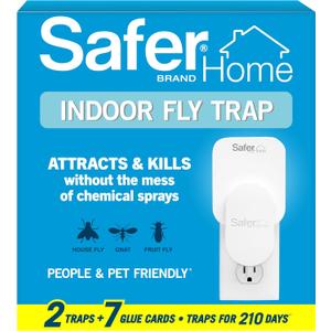 Safer Home Indoor Plug-in Fly Trap - SH502-2R7SR - Effective Fruit Fly Traps for Indoors, Gnat Traps for House Indoor, 400 Sq Ft Protection - Style: 2 Devices + 7 Glue Cards