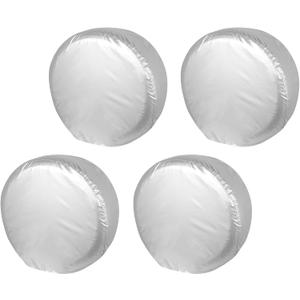Explore Land Weatherproof Tire Covers 4 Pack Alumium Wheel Protector for Truck, SUV, Trailer, Camper, RV,S (Fits Diameter 29"-31.75"), Silver, Set of 4