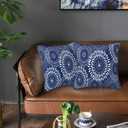 Boho Pillow Covers 16x16 Set of 2Decorative Home Outdoor Boho Pillow Case for Couch Bed Car, Bule