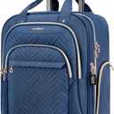 BAGSMART Underseat Carry On Luggage Airline approved,16-inch Small Under seater Soft side Travel Suitcase with Wheels Lightweight Overnight Rolling Carry-on Luggage for Women Men Weekender, Dark Blue