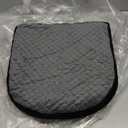 PRONOUS 1 Pack Dark Grey Chair Cushions with Tie Removable Cover, D-Shape Dining Kitchen Chair Seat Pads Non Slip 17"x16"