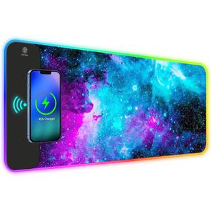 ToLuLu RGB Gaming Wireless Charging Mouse Pad, 5/7.5/10/15W 10 Light Modes, Large