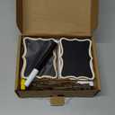 Mini Chalkboard Signs, 20 Pack Framed Small Chalk Board Food Labels with Easel Stand for Party Buffet or Wedding Celebration, Wooden Blackboard as Place Cards for Table Setting or Numbers